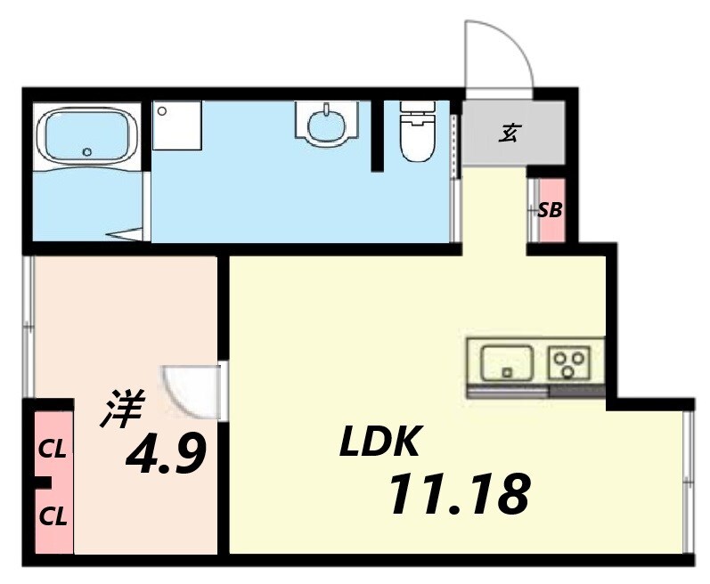 御着駅 徒歩10分 1階の物件間取画像