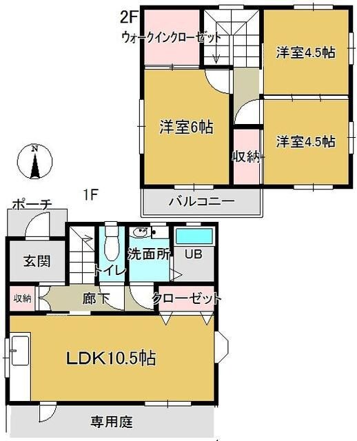 はりま勝原駅 徒歩17分 1-2階の物件間取画像