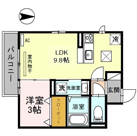 広畑駅 徒歩15分 1階の物件間取画像