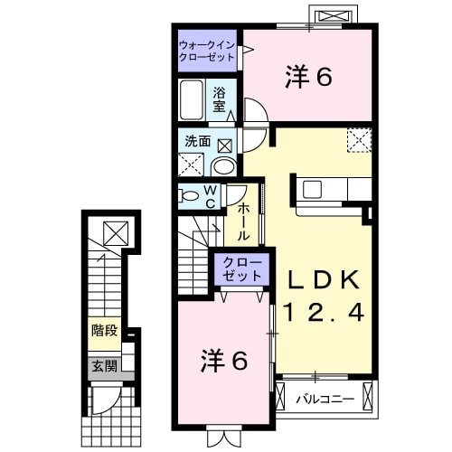 伊保駅 徒歩10分 2階の物件間取画像