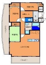 手柄駅 徒歩6分 5階の物件間取画像