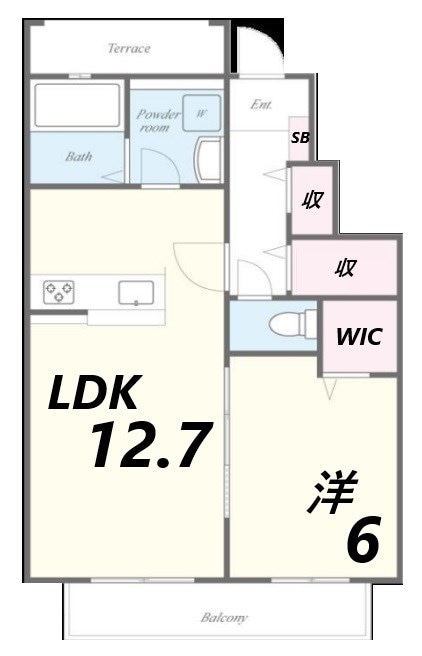 東姫路駅 徒歩3分 1階の物件間取画像