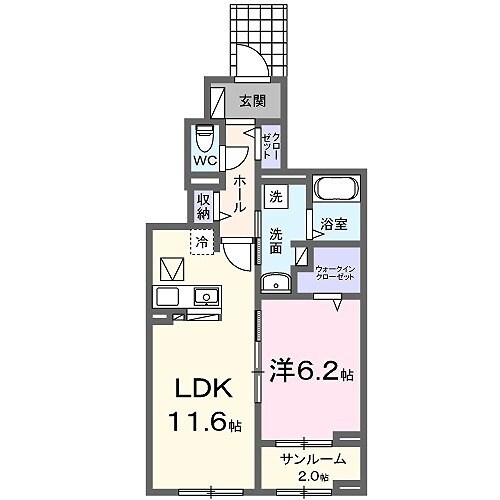 御着駅 徒歩27分 1階の物件間取画像