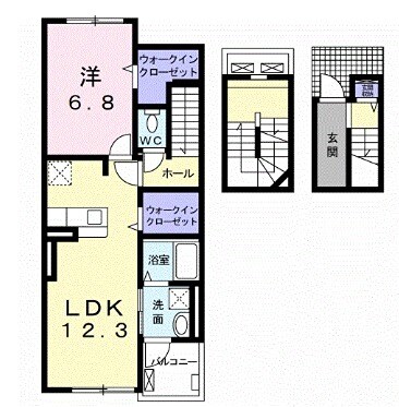 東加古川駅 徒歩3分 3階の物件間取画像