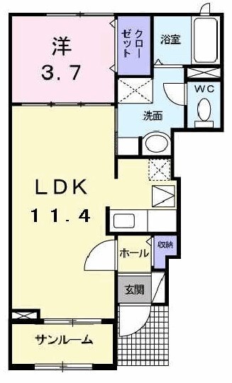 山陽曽根駅 徒歩8分 1階の物件間取画像