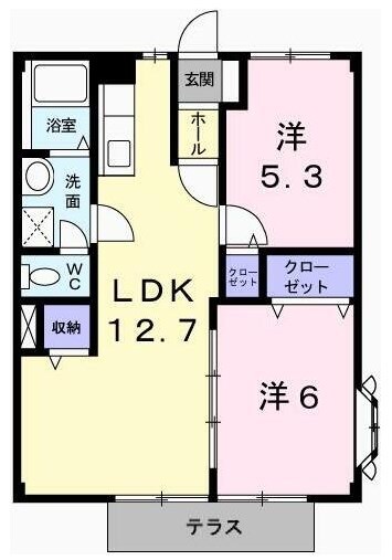 スカイコーポの物件間取画像