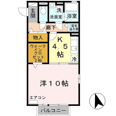 プランドール今在家　A棟の物件間取画像