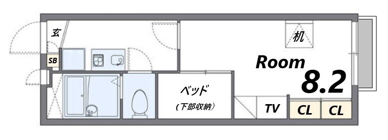 レオパレス伊伝居の物件間取画像