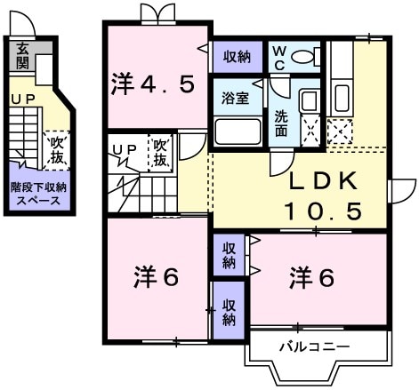 東姫路駅 徒歩28分 2階の物件間取画像