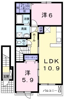 姫路駅 バス27分  下蒲田東口下車：停歩4分 2階の物件間取画像