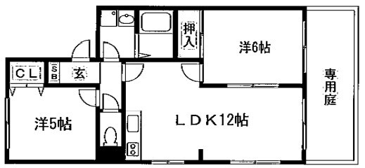 京口駅 徒歩15分 1階の物件間取画像