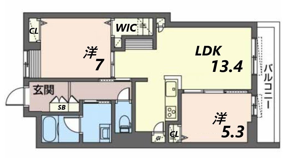 英賀保駅 徒歩9分 3階の物件間取画像