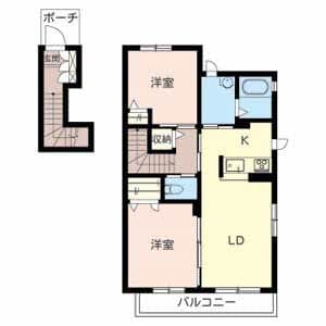 英賀保駅 徒歩37分 2階の物件間取画像