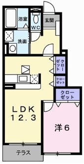 妻鹿駅 徒歩11分 1階の物件間取画像