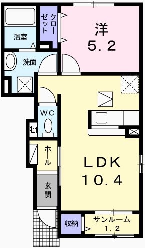 フェリア香寺の物件間取画像