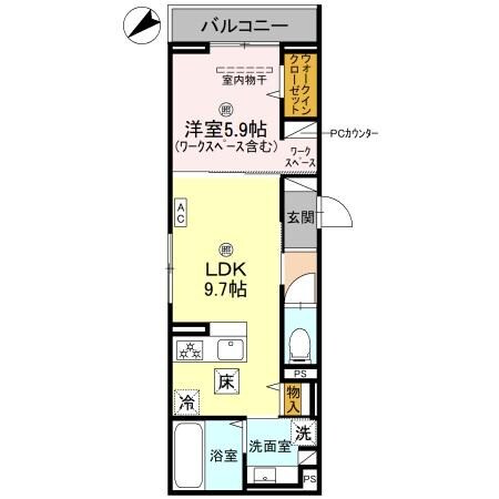 D’s町坪の物件間取画像