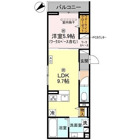 D’s町坪の物件間取画像
