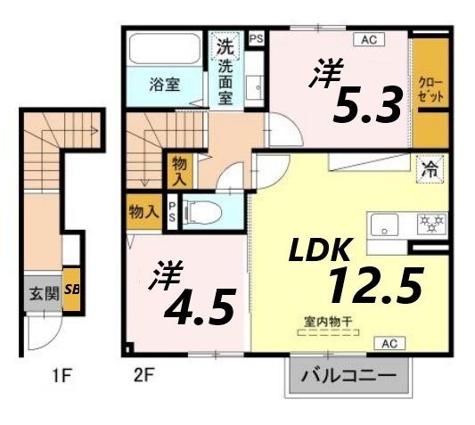 ヴィラーチェIIの物件間取画像
