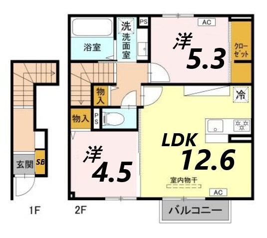 ヴィラーチェIIの物件間取画像