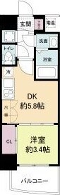 新大阪駅 徒歩7分 8階の物件間取画像