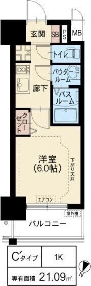 十三駅 徒歩10分 4階の物件間取画像