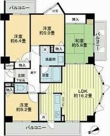 ライオンズマンション豊中西緑丘の物件間取画像