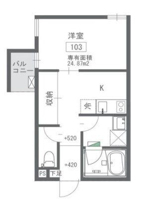 下新庄駅 徒歩1分 1階の物件間取画像