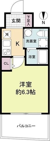 江坂駅 徒歩5分 7階の物件間取画像