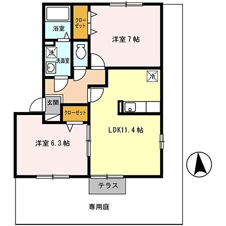 ケイズフレア　Ｎの物件間取画像