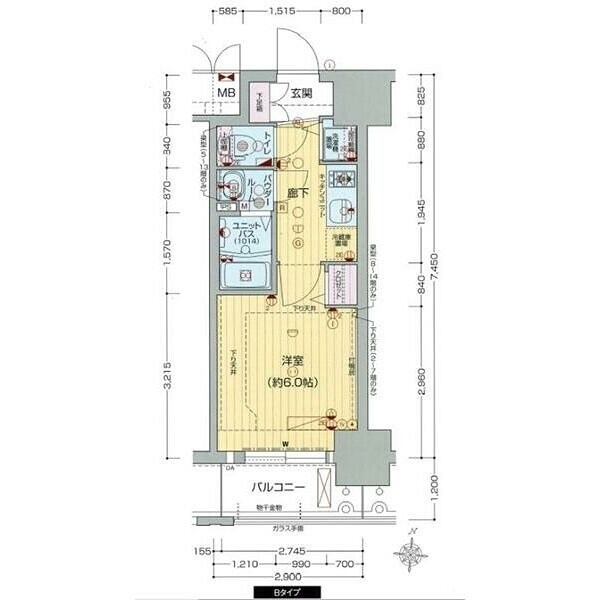 西中島南方駅 徒歩2分 9階の物件間取画像