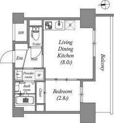 江坂駅 徒歩4分 12階の物件間取画像