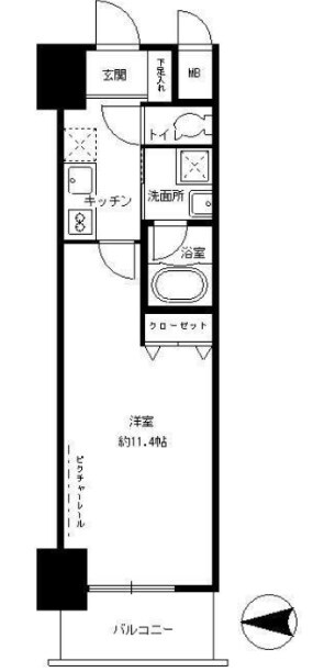 江坂駅 徒歩4分 2階の物件間取画像