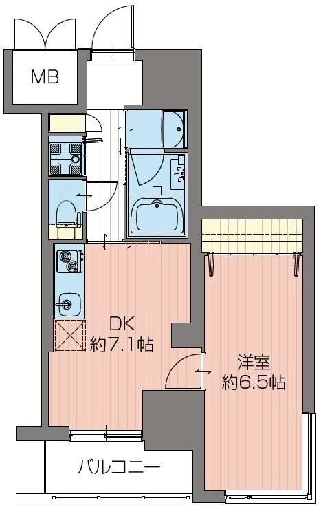 東三国駅 徒歩4分 9階の物件間取画像