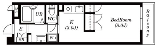 江坂駅 徒歩5分 4階の物件間取画像