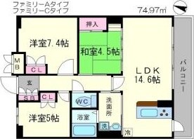 桃山台駅 徒歩5分 4階の物件間取画像