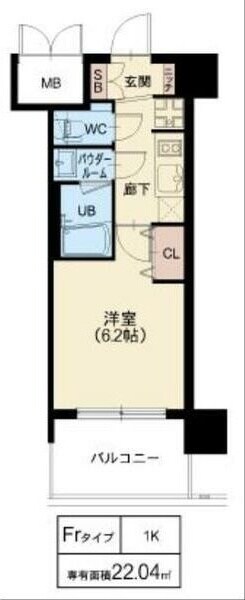 神崎川駅 徒歩5分 6階の物件間取画像