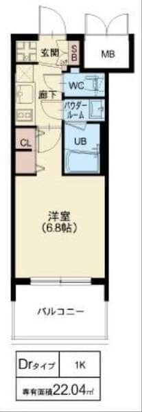 神崎川駅 徒歩5分 2階の物件間取画像