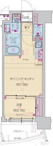 プレサンス江坂ベルフィーヌの物件間取画像