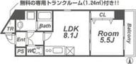 緑地公園駅 徒歩5分 6階の物件間取画像