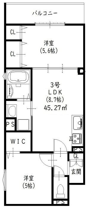 ラモーナ一津屋Iの物件間取画像