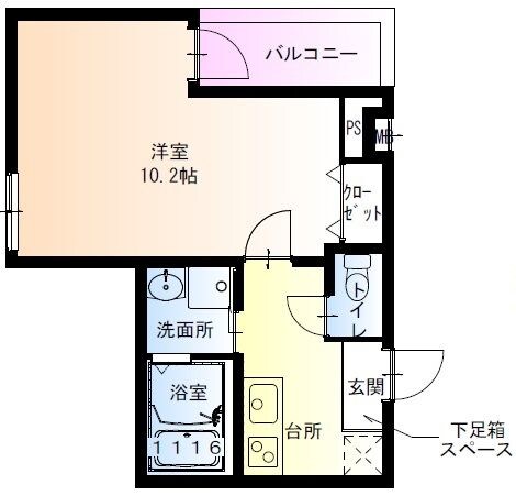 豊津駅 徒歩9分 1階の物件間取画像