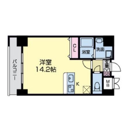 江坂駅 徒歩5分 9階の物件間取画像