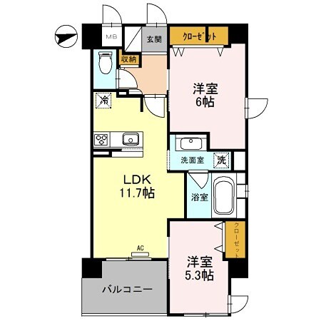 グランデュールの物件間取画像