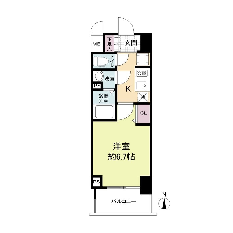 淡路駅 徒歩4分 4階の物件間取画像