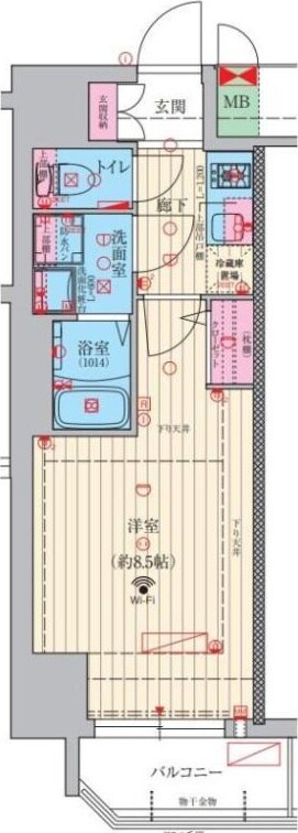 江坂駅 徒歩5分 5階の物件間取画像