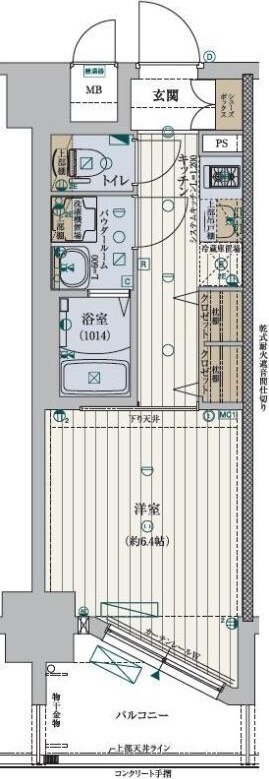 江坂駅 徒歩5分 2階の物件間取画像