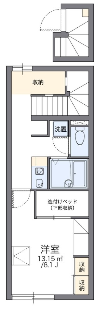 園田駅 徒歩1分 2階の物件間取画像