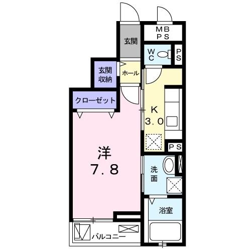 南摂津駅 徒歩5分 3階の物件間取画像