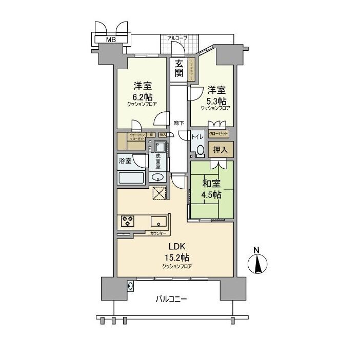 尼崎駅 徒歩3分 3階の物件間取画像