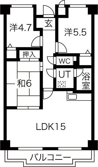 桃山台駅 徒歩10分 4階の物件間取画像